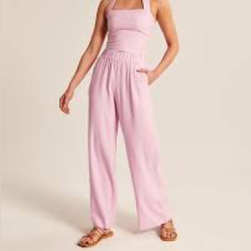 Abercrombie Linen Pull On Pants